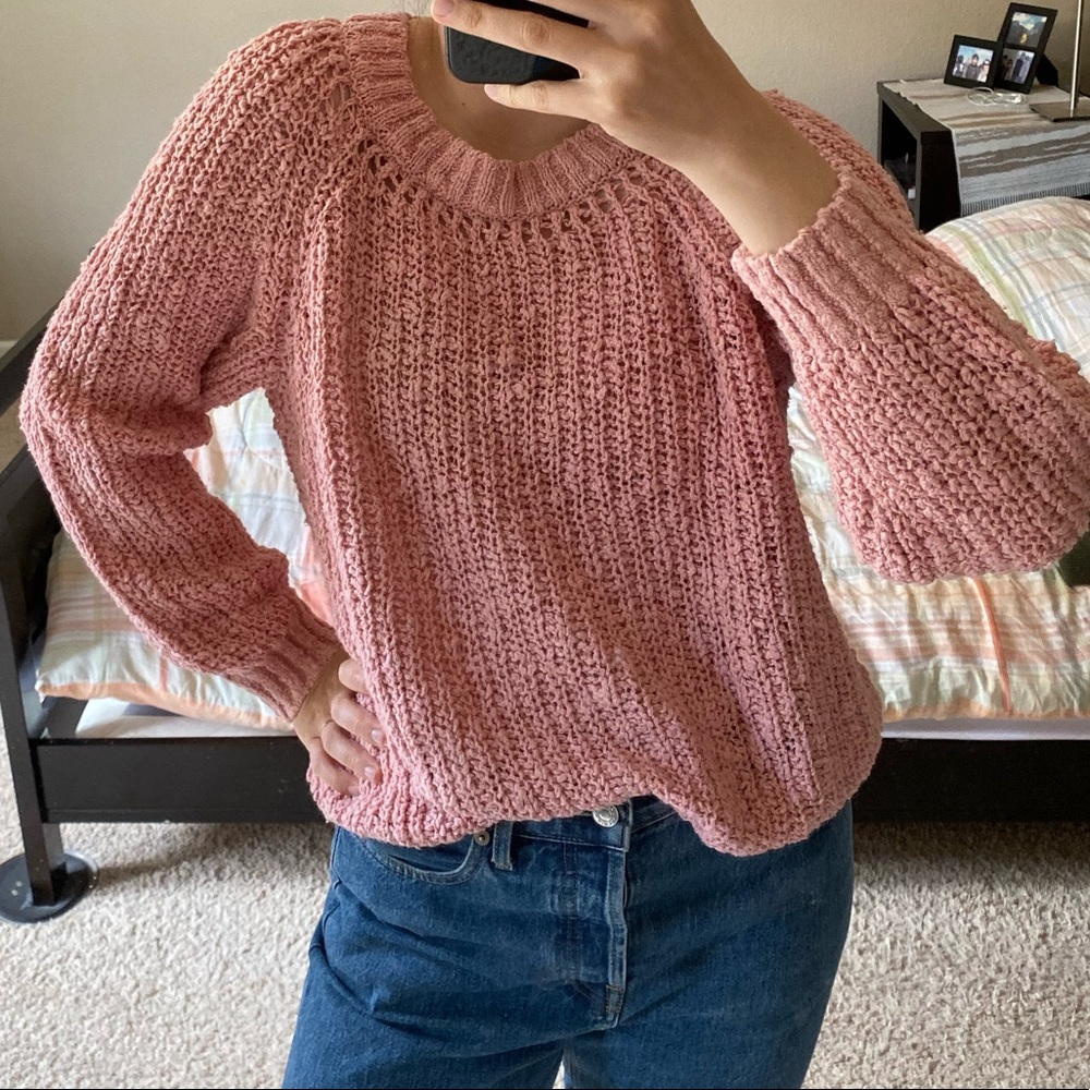 Aeropostale Womens Pink Knit Sweater